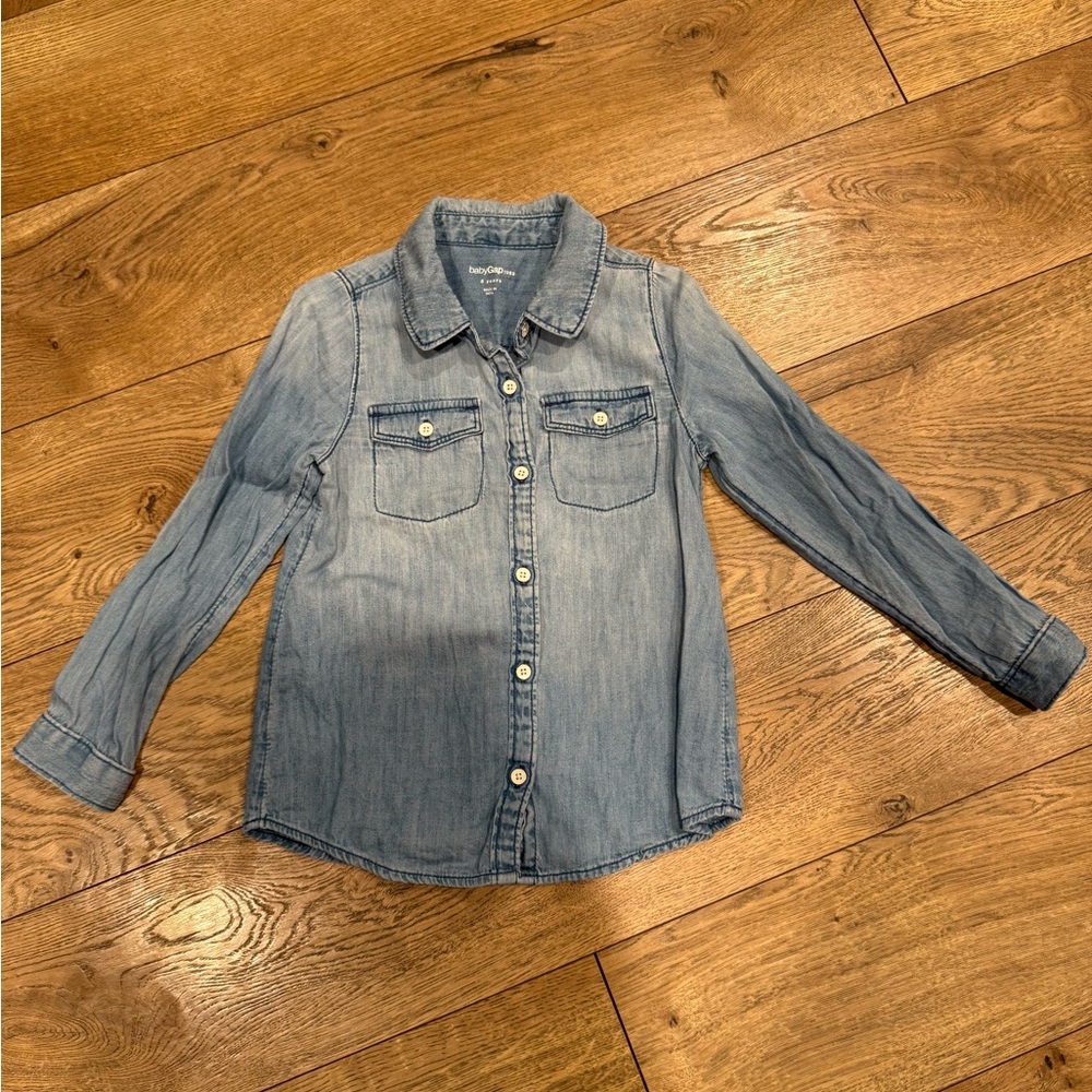 GAP Kids Light Blue Denim Shirt